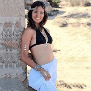 Boho Armlet Silver Upper Arm Bracelet